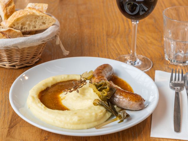 Le Bistrot des Halles La saucisse purée